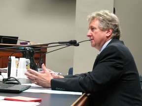 FILE - In a Tuesday, April 30, 2019 photo, Sen. John Milkovich, D-Keithville, speaks about his bill to ban abortions if a fetal heartbeat is detected, in a Senate judiciary committee hearing in Baton Rouge, La. The House health care committee Wednesday, May 15, 2019 backed legislation by Democratic Sen. John Milkovich to prohibit abortions when a fetal heartbeat is detected, similar to laws passed in several conservative states.