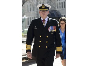Vice Admiral Mark Norman arrives to court in Ottawa on Wednesday, May 8, 2019.