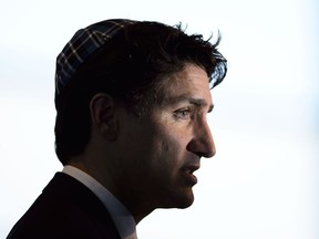 Prime Minister Justin Trudeau delivers a speech as he attends the National Holocaust Remembrance Day Ceremony in Ottawa on Tuesday, May 7, 2019.