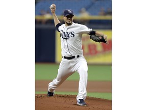 Tampa Bay Rays' Charlie Morton pitches to the Arizona Diamondbacks during the first inning of a baseball game Wednesday, May 8, 2019, in St. Petersburg, Fla.
