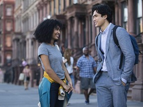 Yara Shahidi and Charles Melton in The Sun Is Also a Star.