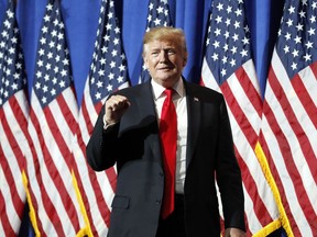 FILE - In this May 17, 2019, file photo, U.S. President Donald Trump arrives to speak at the National Association of REALTORS Legislative Meetings and Trade Expo, in Washington. While in Japan, Trump can point to Tokyo's streets to drive home a sore point in trade relations between the allies: the absence of made-in-USA vehicles.