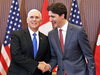 U.S. Vice-President Mike Pence and Prime Minister Justin Trudeau in Ottawa on May 30, 2019.