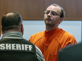 FILE- In this March 27, 2019, file photo, Jake Patterson appears for a hearing at the Barron County Justice Center, in Barron, Wis. Patterson could spend the rest of his life behind bars for kidnapping 13-year-old Jayme Closs and killing her parents after his sentencing hearing Friday, May 24.  Patterson pleaded guilty in March to two counts of intentional homicide and one count of kidnapping. He admitted to abducting Jayme after killing her parents, James and Denise Closs, in October.