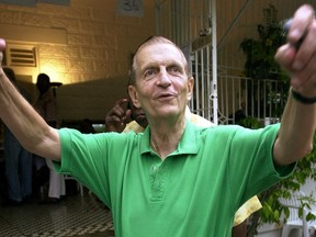 FILE - In this Oct. 16, 2002 file photo, former Jamaican Prime Minister Edward Seaga leaves a polling station after voting in the general election, in Kingston, Jamaica. Seaga, who shaped the island's post-independence politics and cultural life, died Tuesday, May 28, 2019. Seaga was 89.