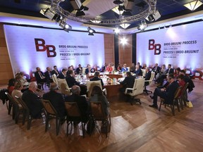 Western Balkans leaders take part in the Brdo-Brijuni Process Leaders' Meeting in Tirana, Albania on Thursday, May 9, 2019. The Brdo-Brijuni Process is an initiative created by Croatia and Slovenia in 2013 to push forward the regional accession into EU.