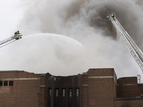 Toronto Fire battles a 6-alarm blaze at York Memorial Collegiate Institute in the Keele and Eglinton West area.