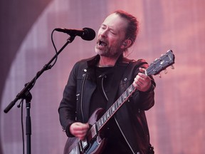 Radiohead perform at Old Trafford, Manchester on July 4, 2017.
