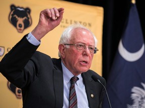 Democratic Senator and presidential candidate,  Bernie Sanders, addresses the crowd at a packed rally inside the gymnasium at Clinton College, a historically black college, before a rally in Rock Hill, SC on June, 22 2019.