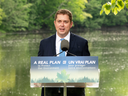 Conservative Leader Andrew Scheer outlines his climate-change platform in Chelsea, Que., on June 19, 2019. 