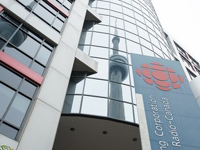 The CBC's head offices on Front Street in Toronto are seen in a file photo from June 22, 2017.