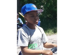 Giovanni Phillips is shown in this undated police handout photo. Police have set up a command post at a Toronto middle school as they search for a missing 10-year-old boy. Giovanni Phillips was last seen Wednesday afternoon near the corner of Lynmont Road and Humber College Boulevard in the city's Etobicoke area.