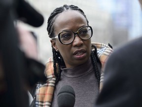 Independent MP Celina Caesar-Chavannes leaves Parliament Hill in Ottawa on April 2, 2019. The federal government is setting up a secretariat to root out systemic racism and discrimination within federal institutions, programs and services. The secretariat is part of a $45-million federal anti-racism effort, which also includes funding for programs run by community groups on things like job skills training, youth mentorships, legal services and protections against hate speech. Independent MP Celina Caesar-Chavannes has argued that black Canadians are passed over for senior jobs in the federal civil service, noting that a black person has never achieved the rank of deputy minister; she introduced a private member's bill last week that would require the Canadian Human Rights Commission to report annually on the progress made to promote visible minorities to more senior positions in the public service.