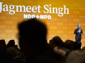 NDP Leader Jagmeet Singh speaks to delegates and supporters at the Ontario NDP Convention in Hamilton, Ont., on June 16, 2019. When the federal election campaign gets underway in earnest, parties will be missing dozens of incumbent MPs who have opted against running again, including 11 sitting NDP MPs. Combined with MPs the New Democrats have shed over the past four years, a total of 15 members elected in 2015 will not be carrying the orange banner into the 2019 race, over one-third of the original caucus.