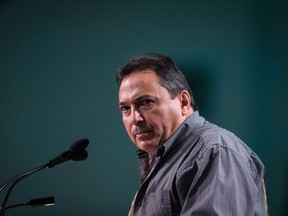 Assembly of First Nations National Chief Perry Bellegarde pauses while speaking during the AFN annual general assembly, in Vancouver on Thursday, July 26, 2018. Bellegarde is calling on all party leaders to act immediately to ensure three pieces of legislation of "fundamental importance" to Indigenous Peoples and the country pass before the election.