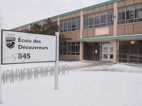 Ecole des Decouvreurs elementary school is shown in the Montreal borough of Lasalle where children and staff were evacuated following a carbon monoxide leak on Monday, January 14, 2019.