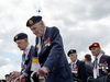 Canadian Second World War veterans during a ceremony on Juno Beach as part of D-Day 75th anniversary commemorations in Normandy, France, on June 6, 2019.