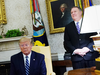 U.S. President Donald Trump with Secretary of State Mike Pompeo in the Oval Office of the White House on June 20, 2019.