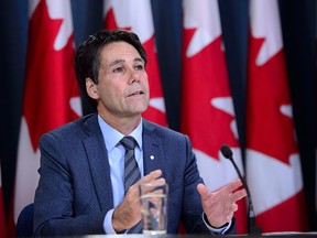 Dr. Eric Hoskins, Chair of the Advisory Council on the Implementation of National Pharmacare, speaks at a press conference in Ottawa on June 12, 2019.