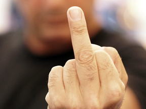 Flipping the bird is most controversial in cases of protection orders, when someone is prohibited from communicating with someone else.