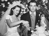 Gloria Vanderbilt, with her first husband, agent and movie producer Pat DiCicco at their wedding reception, held at the home of Vanderbilt’s mother, in Beverly Hills on Dec. 28, 1941.