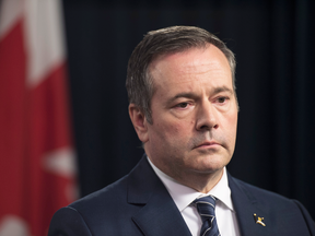 Alberta Premier Jason Kenney responds to the decision by the federal government to approve the Trans Mountain Pipeline expansion project, June 18, 2019.