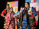 Jingle Dancers perform at the closing ceremony marking the conclusion of the National Inquiry into Missing and Murdered Indigenous Women and Girls in Gatineau, Quebec on June 3, 2019.