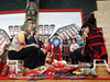 Commissioners prepare to handover the final report during the closing ceremony of the National Inquiry into Missing and Murdered Indigenous Women and Girls in Gatineau, Quebec, June 3, 2019.