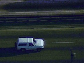 O.J. Simpson in his white Bronco during the chase that captivated the country.