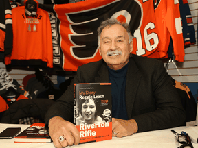 Former Philadelphia Flyer and Stanley Cup winner Reggie Leach at a book signing in Sudbury in 2015.