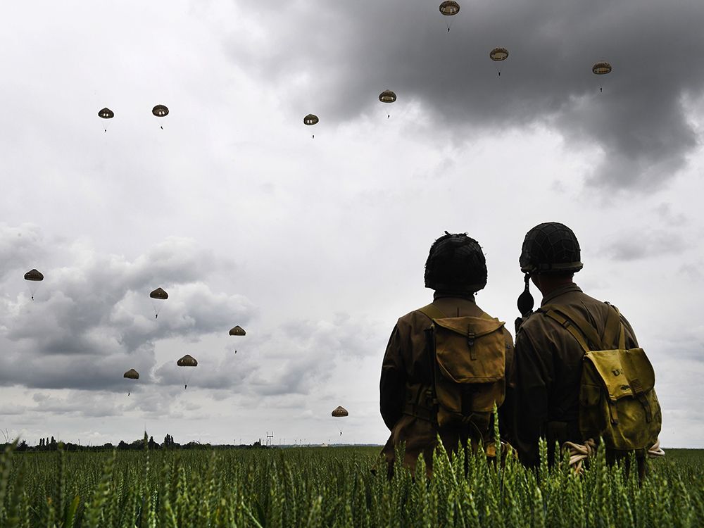 HD Historic Archival Stock Footage WWII - U.S. Paratroopers Jump