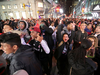 Toronto Raptors fans swarm Yonge Street in Toronto after the Raptors won the NBA Championship.