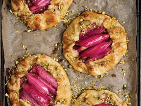 Rhubarb, Rosewater & Pistachio Galettes