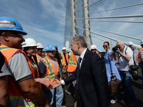 The Honourable Francois-Philippe Champagne, Minister of Infrastructure, participates in the official inauguration of the new Samuel de Champlain Bridge in Montreal, Quebec, Friday June 28, 2019.