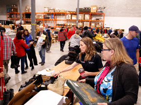 Shoppers check out deals at the GCSurplus government surplus sale on June 15, 2019 in Ottawa.
