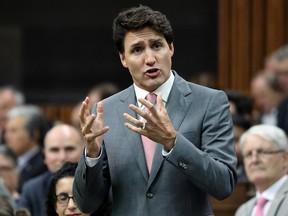 Prime Minister Justin Trudeau speaks during question period in the House of Commons on Parliament Hill in Ottawa on June 11, 2019.