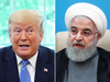 U.S. President Donald Trump and Iranian President Hassan Rouhani.