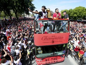 Raptors Championship parade in Toronto on Sunday June 16, 2019.