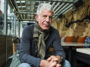 Anthony Bourdain poses for a photo in Toronto, Ont.  on Monday October 31, 2016.