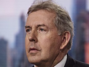 Kim Darroch, U.K. ambassador to the U.S., listens during a Bloomberg Television interview in New York, U.S., on Friday, May 18, 2018.