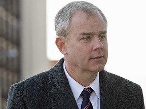Dennis Oland arrives at his murder trial in Saint John on Wednesday, October 21, 2015.