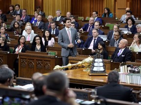 Canada's Prime Minister Justin Trudeau speaks during Question Period in the House of Commons on Parliament Hill in Ottawa, Ontario, Canada, June 11, 2019.