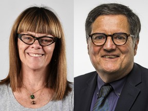 Christie Blatchford (L) and Lorrie Goldstein (R) are both entering the Canadian News Hall of Fame.