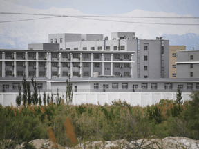 This facility is believed to be a re-education camp where mostly Muslim ethnic minorities are detained, north of Akto in China’s northwestern Xinjiang region. China has described the facilities as “vocational education centres.”