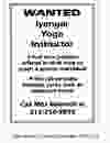 In an undated handout image, an advertisement placed in Yoga Journal in 1993, listing “Miss Maxwell” as a contact.