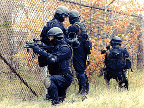 Members of Canada's special operations unit Joint Task Force Two during training.