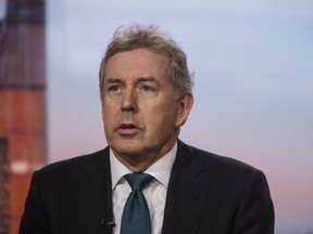 Kim Darroch, U.K. ambassador to the U.S., speaks during a Bloomberg Television interview in New York, U.S., on Friday, May 18, 2018.