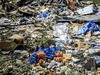 Toys lie amongst the wreckage at the crash site of the Malaysia Airlines flight MH17 near the village of Grabove, on July 20, 2014.