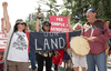 Kanesatake Mohawks stage a peaceful march on July 11, 2010 in Oka, Que., to commemorate the 1990 Oka crisis.