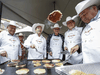 Alberta Premier Jason Kenney, second left, hosts a Stampede breakfast with visiting premiers, left to right, Doug Ford, of Ontario, Blaine Higgs, of New Brunswick, Scott Moe, of Saskatchewan, and Robert McLeod, of the Northwest Territories,in Calgary on July 8, 2019.